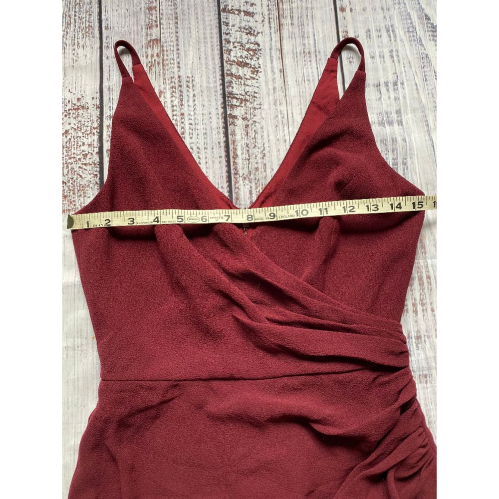Dress the Population Sam Shirred Burgundy Elegant Jumpsuit NWOT Small - Picture 5 of 8